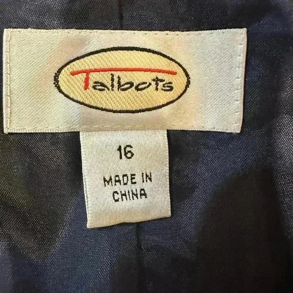 Talbots Navy Double Breasted Blazer Size 16 - Picture 2 of 6